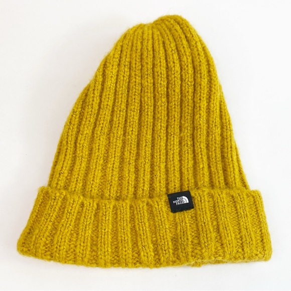 The North Face Accessories - NWOT The North Face Mustard Yellow Golden Spice Beanie Hat Toboggan Winter Ski
